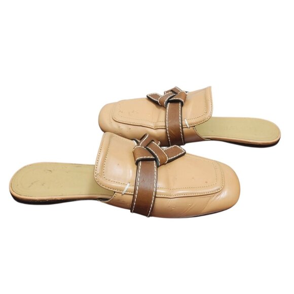 Loewe GATE FLAT MULES, Low Heel Leather Warm Desert Women's Ital EU 38/7.5 US - Picture 8 of 13